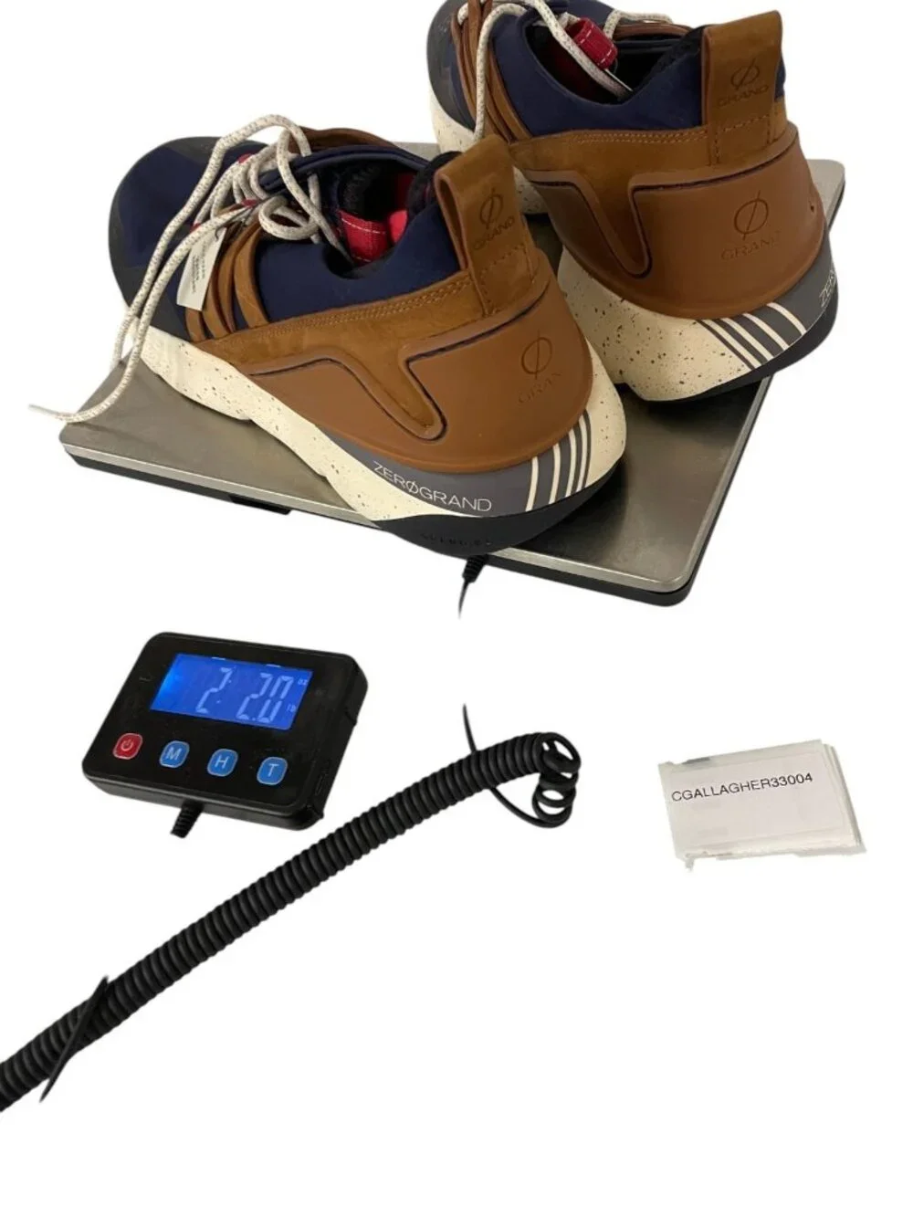 Cole Haan Zero grand Motion Mens Sneakers Size 13 M Navy Blue Tan C30448 NWOB